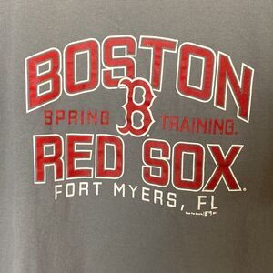 Boston Red Sox tee shirt Spring Training Gray Short Sleeve Boys Sz L